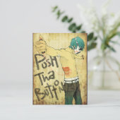 ボタンを押す ポストカード (スタンド正面)