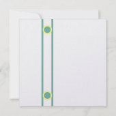 ボタンを留めたベビーキリン 招待状 (裏面)