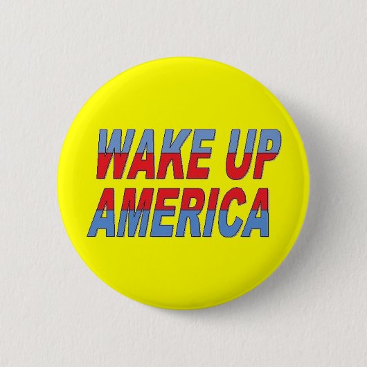 ボタンを目覚めて下さい 缶バッジ (正面)