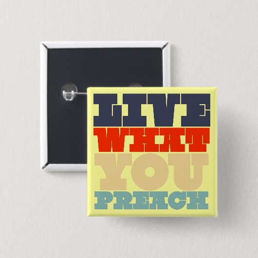 ボタンを説教するもの住んで下さい 缶バッジ (正面&裏面)