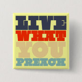 ボタンを説教するもの住んで下さい 缶バッジ (正面)