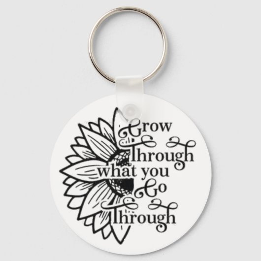 ボタンを通る キーホルダー (正面)