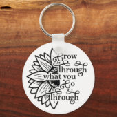 ボタンを通る キーホルダー (正面)