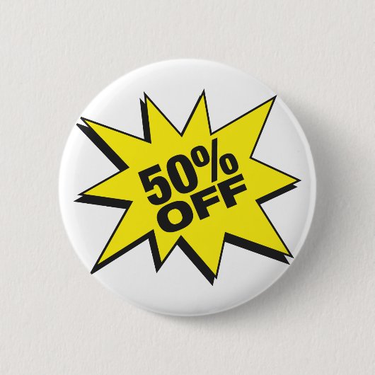 ボタンを離れた50% 缶バッジ (正面)