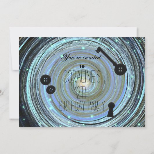 ボタンアイズ&スケルトン鍵その他のワールドパーティー 招待状 (正面)