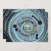 ボタンアイズ&スケルトン鍵その他のワールドパーティー 招待状 (正面/裏面)