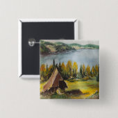 ボタンアン絵画ヘイズシャレーオンザレイク 缶バッジ (正面&裏面)