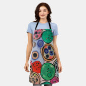 ボタンアート エプロン (着用した状態)