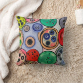 ボタンアート クッション (ブランケット)