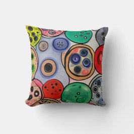 ボタンアート クッション