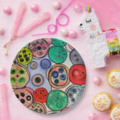 ボタンアート ペーパープレート (パーティー)