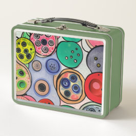 ボタンアート メタルランチボックス