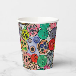 ボタンアート 紙コップ