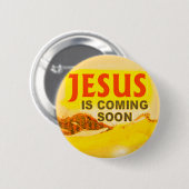 ボタンイエス・キリストはすぐに来ています 缶バッジ (正面&裏面)