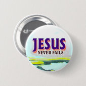 ボタンイエス・キリストは決して壊れません 缶バッジ (正面&裏面)
