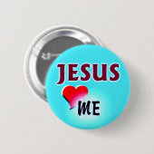 ボタンイエス・キリストは私を愛します 缶バッジ (正面&裏面)