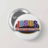 ボタンイエス・キリストは、名前をとりわけ示します 缶バッジ (正面&裏面)