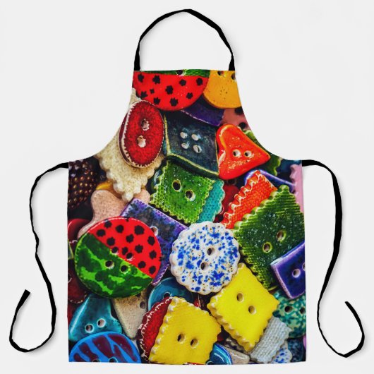 ボタンカラフル エプロン (正面)