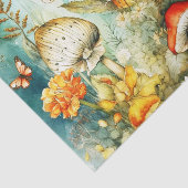 ボタンキノコと蝶のデコパージュ 薄葉紙 (詳細)