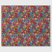 ボタンキャンディラッピング紙 ラッピングペーパー (フラット)