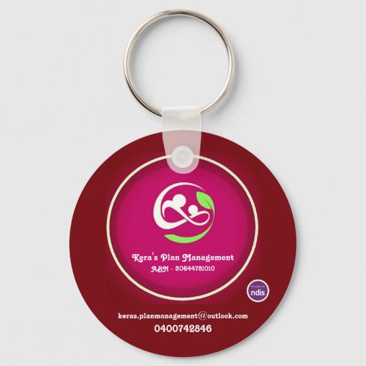 ボタンキーリング キーホルダー (正面)