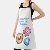 ボタンクラフトエプロンへの愛を縫い込む エプロン (インサイチュ)