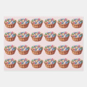 ボタンコレクション裁縫バスケット ラッピングペーパーシート (正面2)