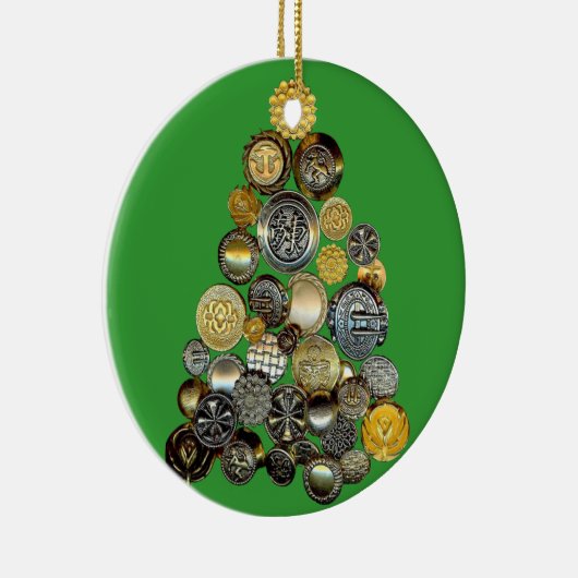 ボタンコレクターのクリスマスオーナメント セラミックオーナメント (右)