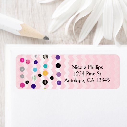 ボタンシャワーとしてかわいい招待状住所 シール (インサイチュ)