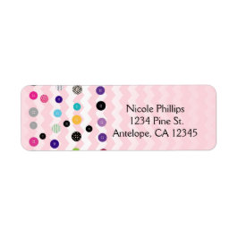 ボタンシャワーとしてかわいい招待状住所 シール