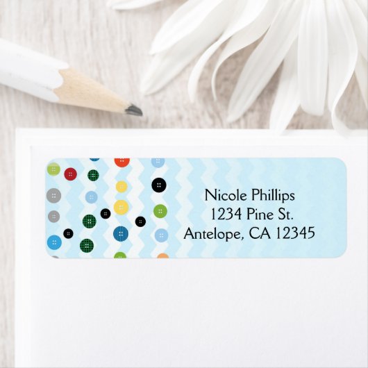 ボタンシャワーとしてかわいい招待状住所 シール (インサイチュ)
