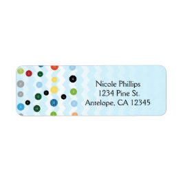 ボタンシャワーとしてかわいい招待状住所 シール