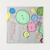 ボタンタペストリーがキュート タペストリー (正面(横))