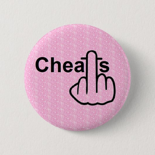 ボタンチェックの反転 缶バッジ (正面)