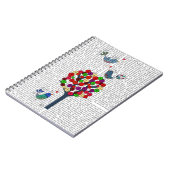 ボタンツリーとバードブルー ノートブック (左側)