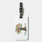 ボタンツリーの荷物タグ ラゲッジタグ (正面縦)