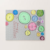 ボタンデジタルカラフルイラストレーション ジグソーパズル (横)