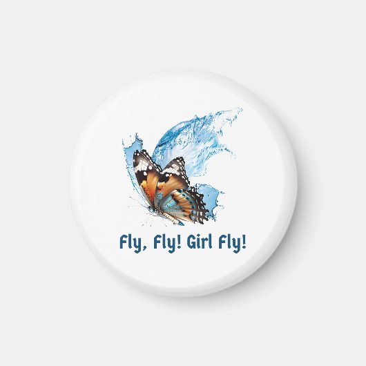 ボタンバタフライ マグネット (正面)