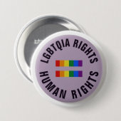 ボタンバッジ – LGBTQIA Rights Human Rights 缶バッジ (正面&裏面)