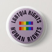 ボタンバッジ – LGBTQIA Rights Human Rights 缶バッジ (正面)