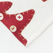 ボタンパターン付きクリスマスツリーをクラフト フリースブランケット (角)