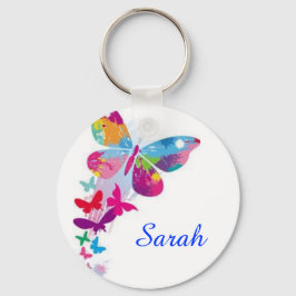 ボタンパーソナライズされたキーチェーン キーホルダー