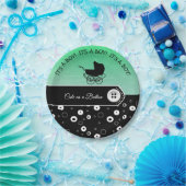 ボタンパーソナライズされた式の赤ちゃんシャワーがとてもかわいい ペーパープレート (パーティー)