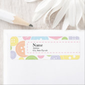 ボタンベビーシャワー差出人住所ラベル |少女 ラベル (インサイチュ)