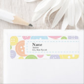 ボタンベビーシャワー差出人住所ラベル |少年 ラベル (インサイチュ)