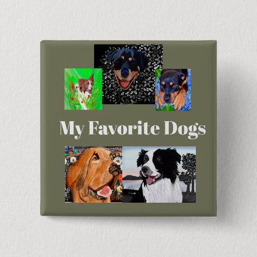 ボタンマイお気に入りのドッグズ作成 – ボタン5位 缶バッジ (正面)