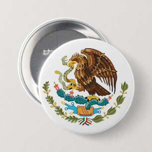 ボタンメキシコ紋章付き外衣 缶バッジ