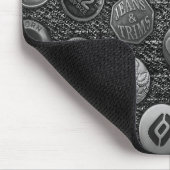 ボタンモダン付きブラックジーンズ マウスパッド (コーナー)