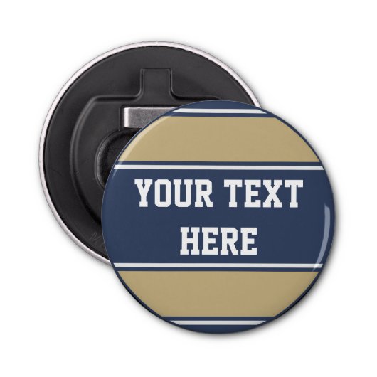 ボタンラウンドストライプアイディア青い砂+お使いのシステム 栓抜き (正面)