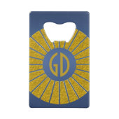 ボタンラウンドレイズ金ゴールド+モノグラム クレジットカード栓抜き (裏面)